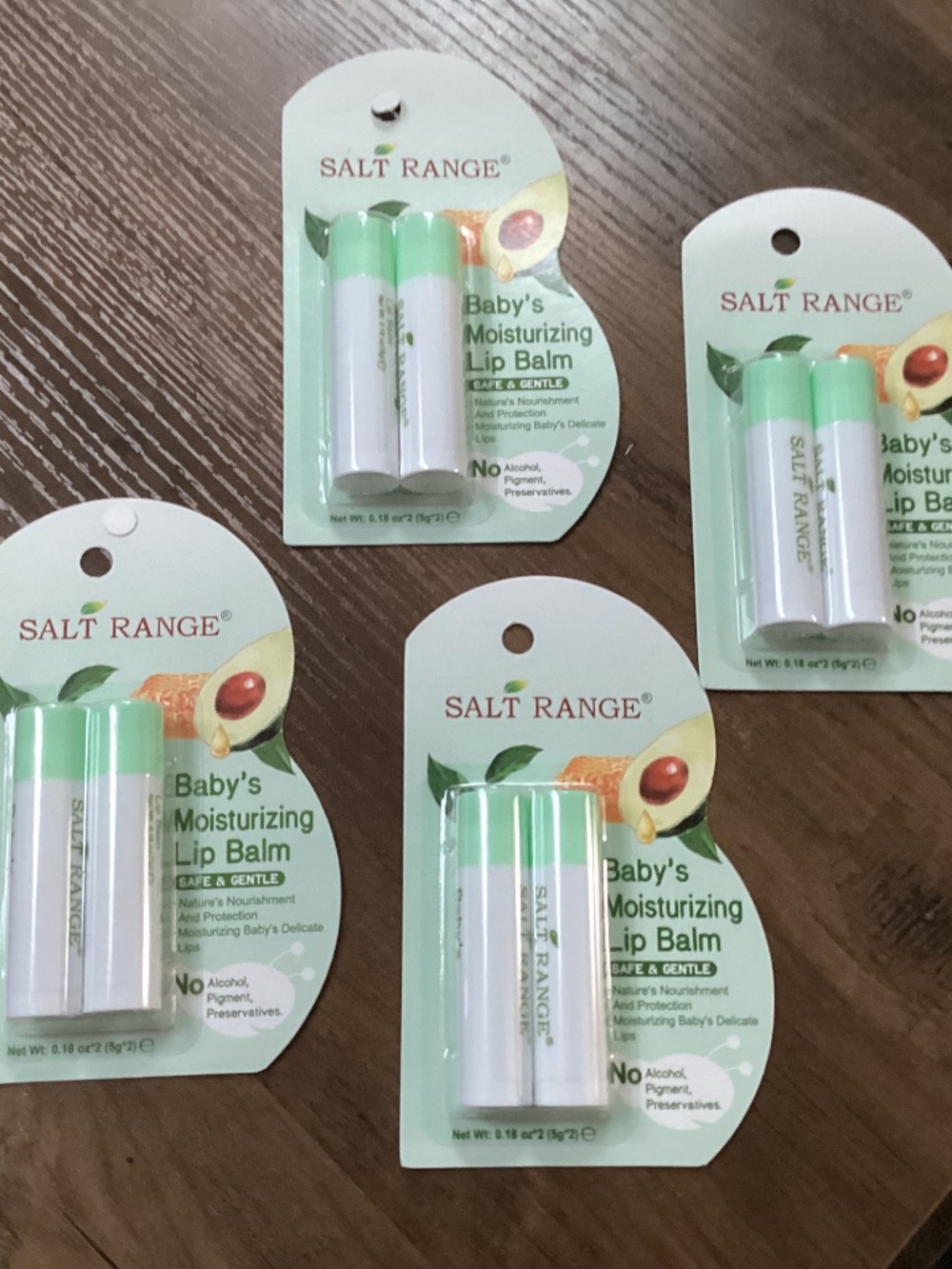 Salt Range Baby Moisturizing Lip Balm Bundle 4 packs (8 lip balm) New